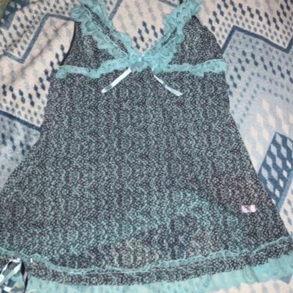Victoria's Secret Blue Babydoll Mini Dress